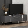 Hanah Home Soporte de TV Antracita y Plata
